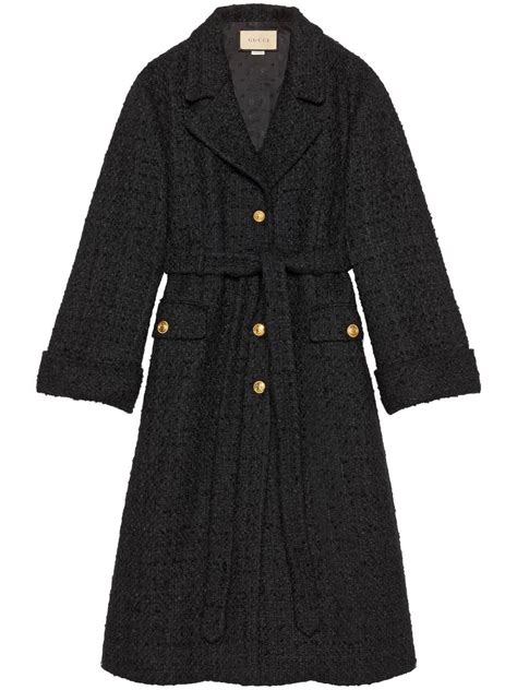 gucci green tweed coat